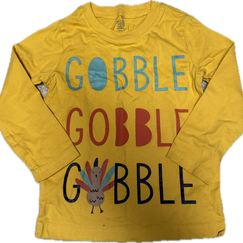 Colorful Gobble Gobble Kids Long Sleeve Tee